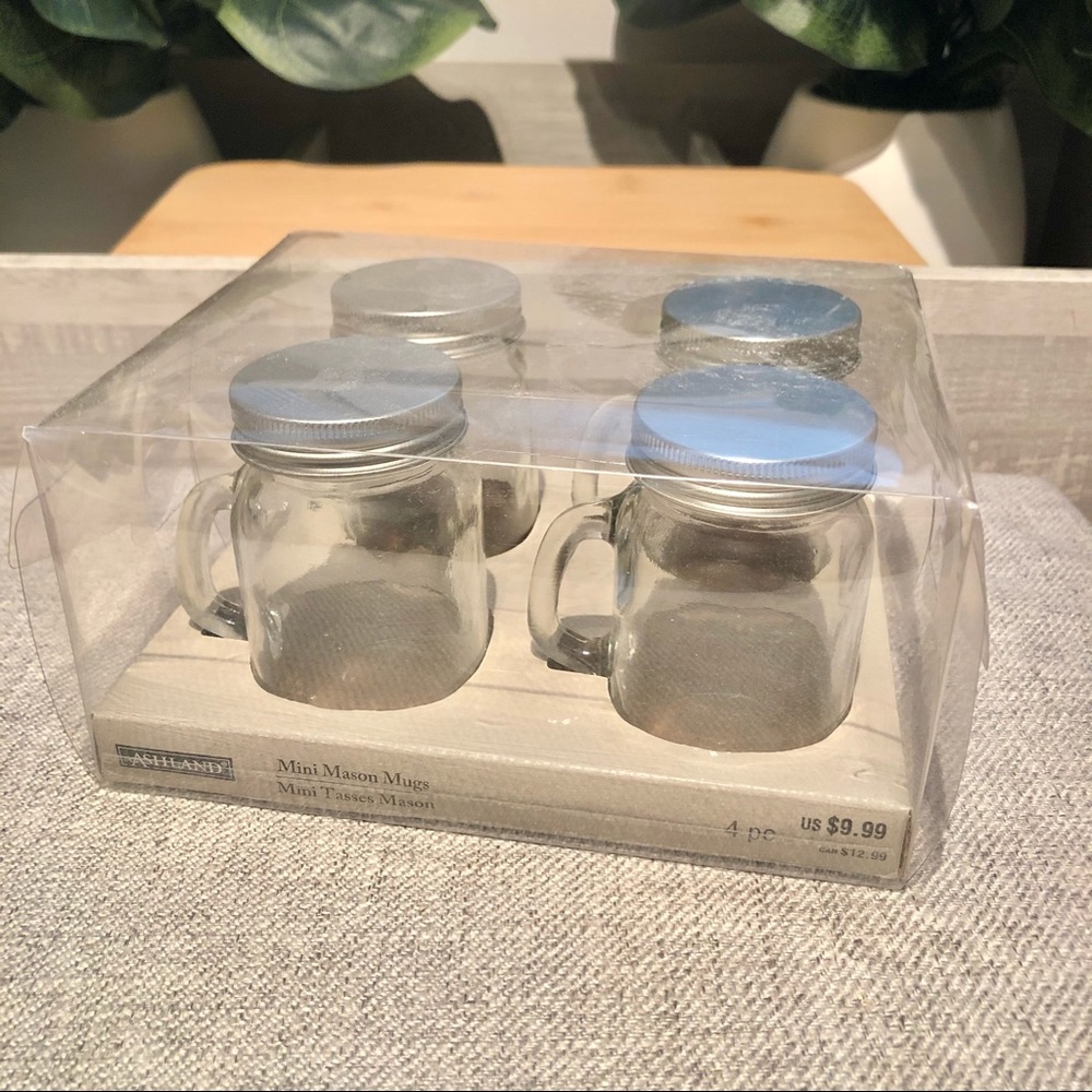 NWT Ashland Mini Mason Mugs (Set of 4)